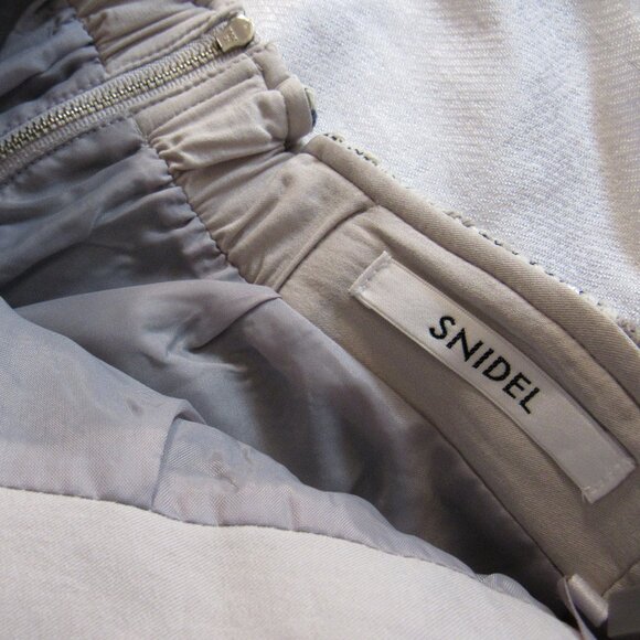 NWT Snidel Skirt 0 Small Plaid Pleated White/Blue Lined NEW - Picture 3 of 6